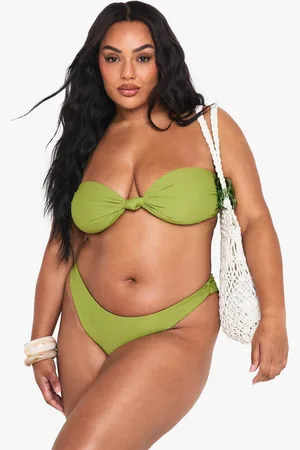 Boohoo Womens Plus Knot Detail Bandeau Bikini Top - - 20