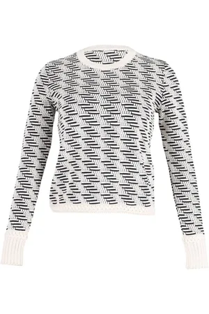Tory Burch Preloved Geometric Pattern Knit jumper Women - - Cream - M