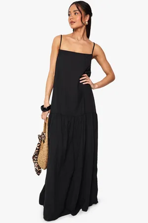 Boohoo Womens Linen Drop Waist Strappy Maxi Dress - - 16