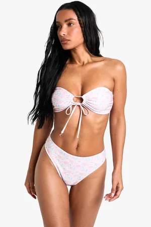 Boohoo Womens Shell Print High Waist Brief - - 16