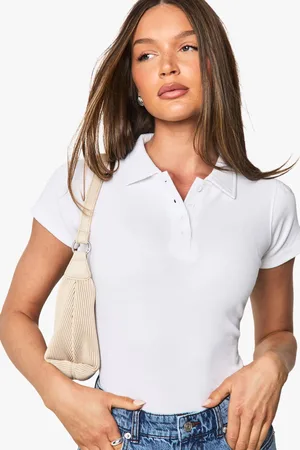 Boohoo Womens Rib Button Through Cap Sleeve Top - - 10