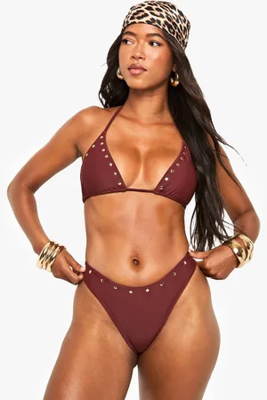 Boohoo Womens Studded Detailed Bikini Bottoms - - 6