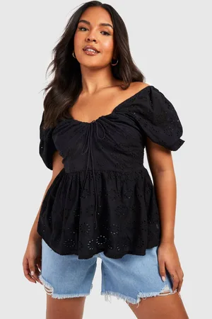 Boohoo Womens Plus Milkmaid Broderie Smock Top - - 20