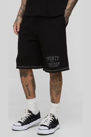 Boohoo Tall Oversized Waffle Graphic Shorts - - XL