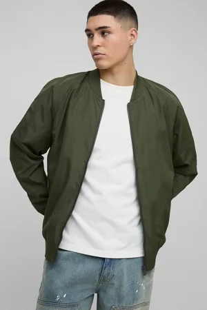Boohoo Regular Fit Lightweight Nylon Raglan Bomber Jacket - - XL