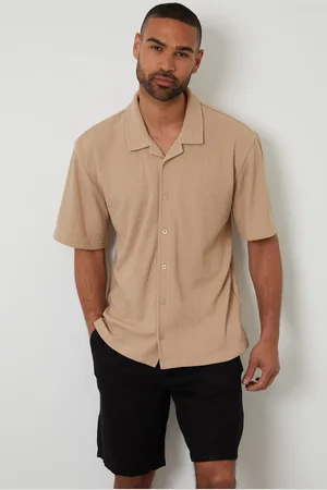 Threadbare Textured Relaxed Fit Short Sleeve Shirt - - XL