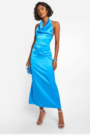 Boohoo Womens Tall Heavy Satin Midaxi Slip Skirt - - 10