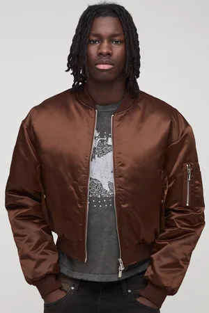 Boohoo Boxy Fit Nylon Baby Bomber Jacket - - XL