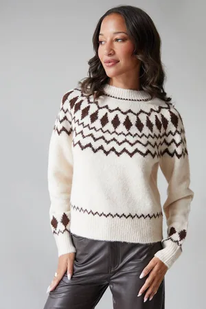 Threadbare Womens Fairisle Chunky Knitted Jumper - - 10