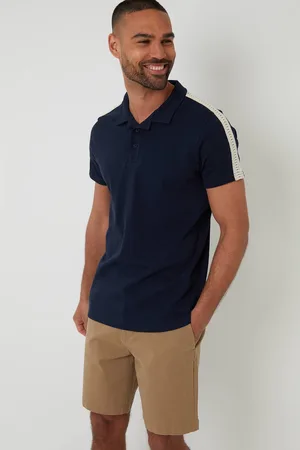 Threadbare Crochet Detail Revere Collar Polo Shirt - - L