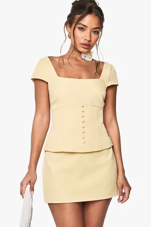 Boohoo Womens Side Button Detail Mini Skirt - - 16