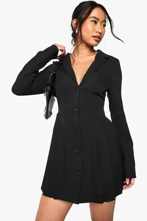Boohoo Womens Volume Frill Blazer Dress - - 12