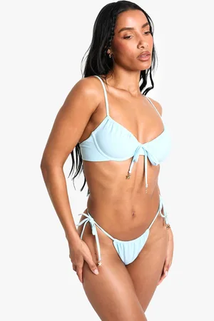 Boohoo Womens Starfish Trim Underwired Bikini Top - - 6