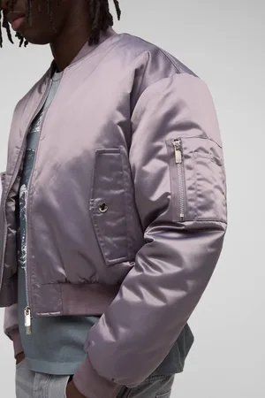 Boohoo Boxy Fit Nylon Baby Bomber Jacket - - M