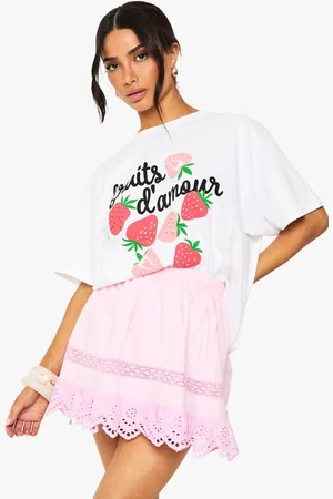 Boohoo Womens Petite Frill Rara Mini Skirt - - 16