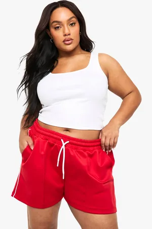 Boohoo Womens Plus Tricot Side Stripe Shorts - - 18