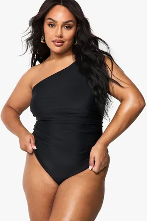 Boohoo Womens Plus Tummy Control One Shoulder Swimsuit - - 20