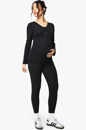 Boohoo Womens MATENRITY BRUSHED RIB V NECK CO-ORD - - 8