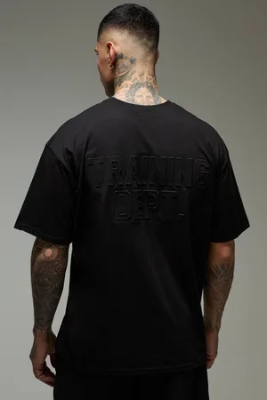 Boohoo Tall Man Active Training Dept Oversized Embossed T-shirt - - M