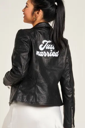 Barneys Originals Womens Just Married Leather Jacket - - 10
