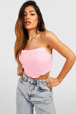 Boohoo Womens Petite Chiffon Ruched Corset - - 12
