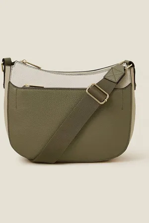 Accessorize Womens Two Tone Faux Leather Cross-Body Bag - - One Size