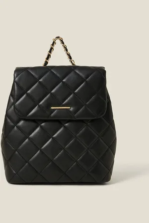 Accessorize Womens Small Quilted Faux Leather Backpack - - One Size