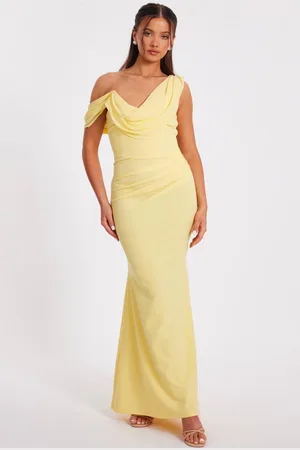 Quiz Womens Lemon Petite Sleeve Maxi Dress - - 14