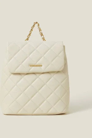 Accessorize Womens Small Quilted Faux Leather Backpack - - One Size