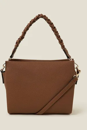 Accessorize Womens Braid Strap Faux Leather Cross-Body Bag - - One Size