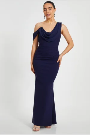 Quiz Womens Petite Asymmetric Maxi Dress - 10