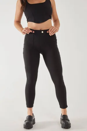 Pink Vanilla Womens Ponte Pocket Slim Fit Trousers - - 12