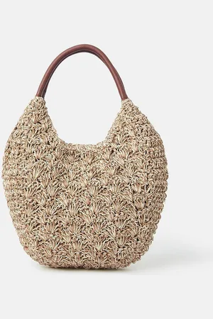 Accessorize Womens Raffia Scoop Shoulder Bag - - One Size