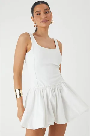 MissPap Womens Square Neck Puffball Mini Dress - - 12