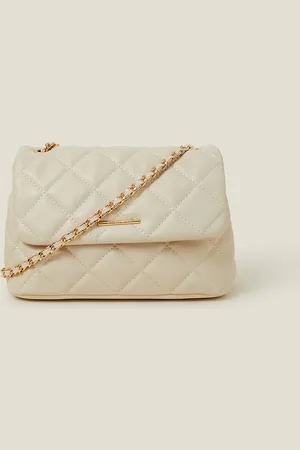 Accessorize Womens Quilted Faux Leather Cross-Body Bag - - One Size