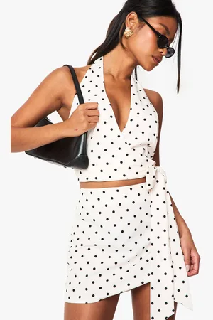 Boohoo Womens Woven Polka Dot Mini Skirt - - 6
