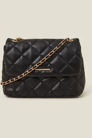 Accessorize Womens Quilted Faux Leather Cross-Body Bag - - One Size