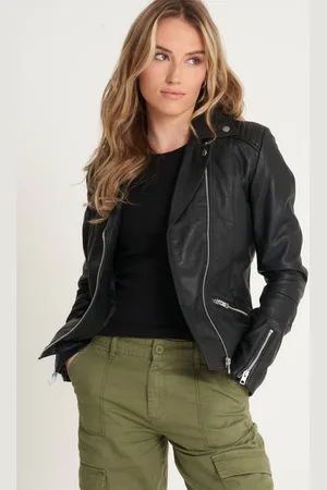 Barneys Originals Womens Tall Belina Leather Biker Jacket - - 6