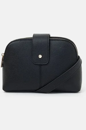 Accessorize Womens Double-Zip Cross Body Bag - - One Size