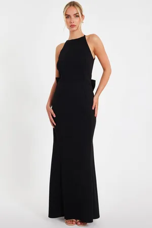 Quiz Womens Halter Neck Fishtail Maxi Dress - 16