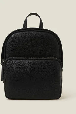 Accessorize Womens Small Plain Faux Leather Backpack - - One Size