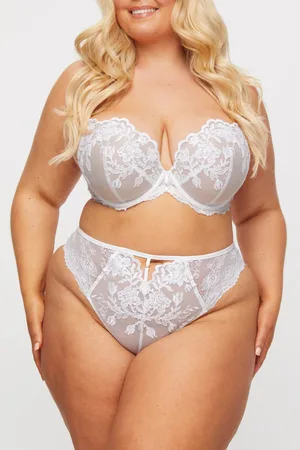 Ann Summers Womens The Icon Fuller Bust Padded Plunge Bra WEDDING - - 40E