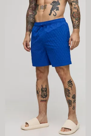 Boohoo Mid Length Textured Swim Short - - M