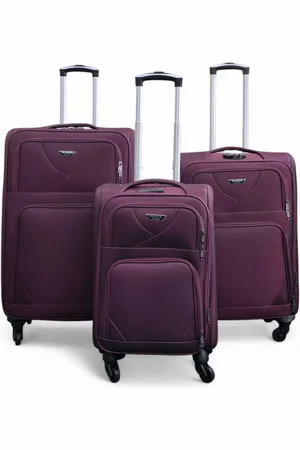 Infinity Soft Shell Lightweight Nylon 4 Wheel Travel Case Holiday Suitcase - - Medium
