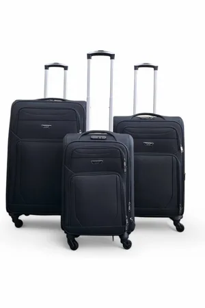Infinity Soft Shell Lightweight Nylon 4 Wheel Travel Case Holiday Suitcase - - Medium