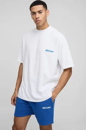 Boohoo Oversized Extended Neck Ofcl Man T-Shirt and Short Set - - M