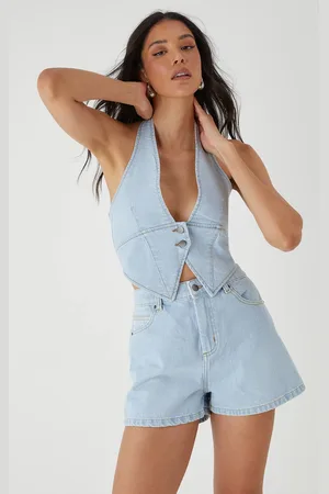 MissPap Womens High Waist Denim Short - - 16