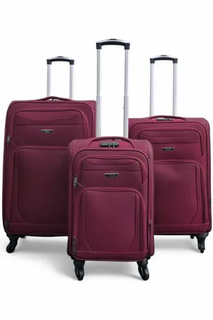 Infinity Soft Shell Lightweight Nylon 4 Wheel Travel Case Holiday Suitcase - - Medium