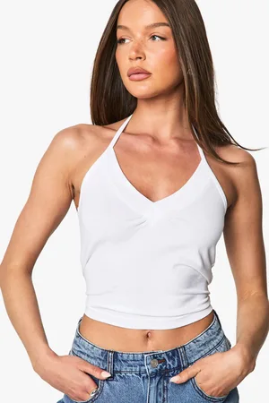 Boohoo Womens Cotton V Neck Vest Top - - 14