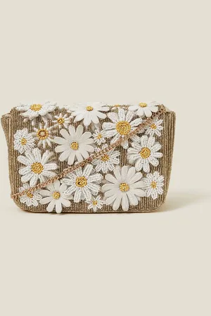 Accessorize Womens Hand-Beaded 3D Floral Cross-Body Bag - - One Size